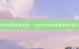 沧州专升本报名要求照片？沧州专升本报名要求照片是几寸的