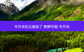 专升本的太尴尬了 婷婷学姐 专升本