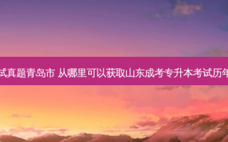 成考专升本考试真题青岛市 从哪里可以获取山东成考专升本考试历年真题、模拟题