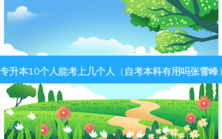 专升本10个人能考上几个人（自考本科有用吗张雪峰）