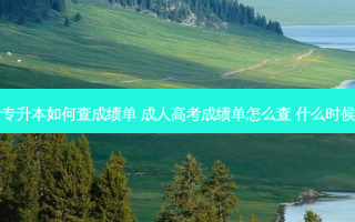 成考专升本如何查成绩单 成人高考成绩单怎么查 什么时候查询