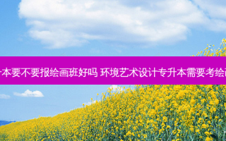 专升本要不要报绘画班好吗 环境艺术设计专升本需要考绘画吗