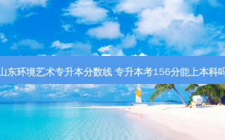 山东环境艺术专升本分数线 专升本考156分能上本科吗