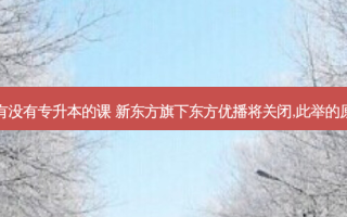 东方优播有没有专升本的课 新东方旗下东方优播将关闭,此举的原因是什么
