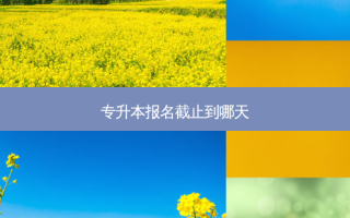 专升本报名截止到哪天