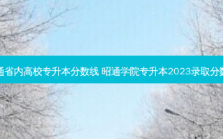昭通省内高校专升本分数线 昭通学院专升本2023录取分数线