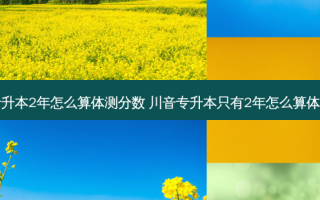 专升本2年怎么算体测分数 川音专升本只有2年怎么算体测