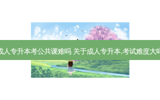 成人专升本考公共课难吗 关于成人专升本,考试难度大吗