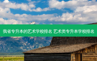 我省专升本的艺术学校排名 艺术类专升本学校排名
