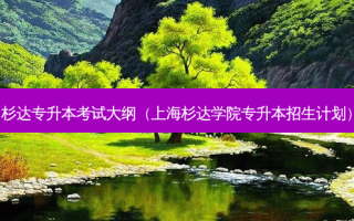 杉达专升本考试大纲（上海杉达学院专升本招生计划）
