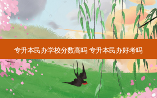 专升本民办学校分数高吗 专升本民办好考吗