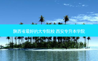 陕西省 *** 好的大专院校 西安专升本学院