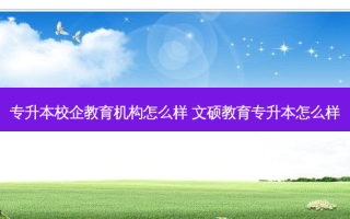 专升本校企教育机构怎么样 文硕教育专升本怎么样