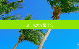 全日制大专是什么