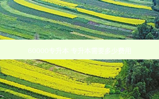 60000专升本 专升本需要多少费用
