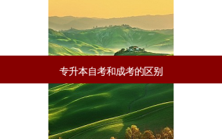 专升本自考和成考的区别