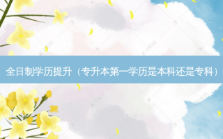 全日制学历提升（专升本之一学历是本科还是专科）
