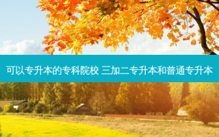 可以专升本的专科院校 三加二专升本和普通专升本