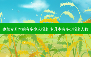 参加专升本的有多少人报名 专升本有多少报名人数