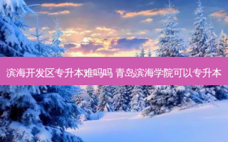 滨海开发区专升本难吗吗 青岛滨海学院可以专升本