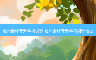 通州会计专升本培训班 通州会计专升本培训班地址