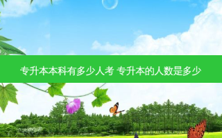 专升本本科有多少人考 专升本的人数是多少