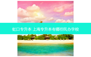 虹口专升本 上海专升本有哪些民办学校