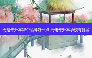 无锡专升本哪个品牌好一点 无锡专升本学校有哪些