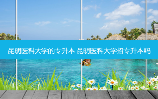 昆明医科大学的专升本 昆明医科大学招专升本吗