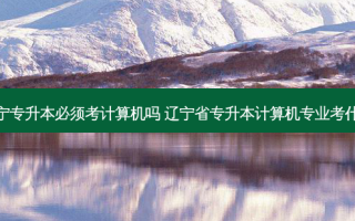辽宁专升本必须考计算机吗 辽宁省专升本计算机专业考什么