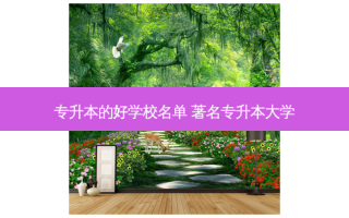 专升本的好学校名单 著名专升本大学