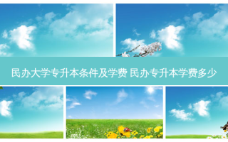 民办大学专升本条件及学费 民办专升本学费多少