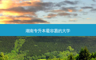 湖南专升本 *** 容易的大学