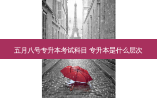 五月八号专升本考试科目 专升本是什么层次