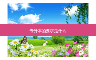 专升本的要求是什么