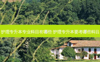 护理专升本专业科目有哪些 护理专升本要考哪些科目