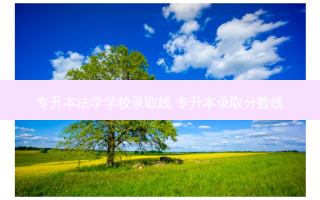 专升本法学学校录取线 专升本录取分数线