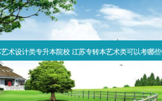 江苏艺术设计类专升本院校 江苏专转本艺术类可以考哪些学校