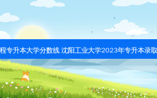 工业工程专升本大学分数线 沈阳工业大学2023年专升本录取分数线