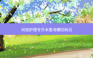 河南护理专升本要考哪些科目