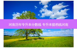河南历年专升本分数线 专升本提档线河南