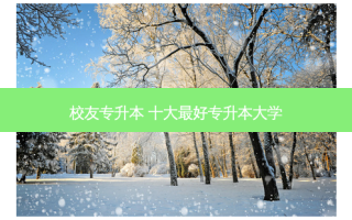 校友专升本 十大 *** 好专升本大学