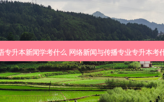 英语专升本新闻学考什么  *** 新闻与传播专业专升本考什么