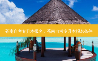 苍南自考专升本报名，苍南自考专升本报名条件