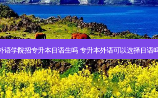 外语学院招专升本日语生吗 专升本外语可以选择日语吗