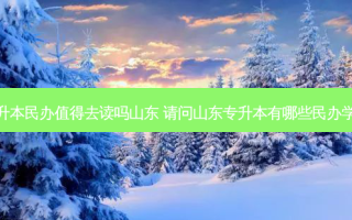 专升本民办值得去读吗山东 请问山东专升本有哪些民办学校