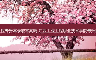 工业工程专升本录取率高吗 江西工业工程职业技术学院专升本概率