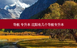 导航 专升本 沈阳有几个导航专升本