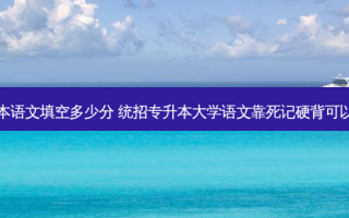 四川专升本语文填空多少分 统招专升本大学语文靠死记硬背可以考多少分