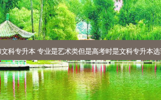 艺术类专升本和文科专升本 专业是艺术类但是高考时是文科专升本选艺术专业难不难